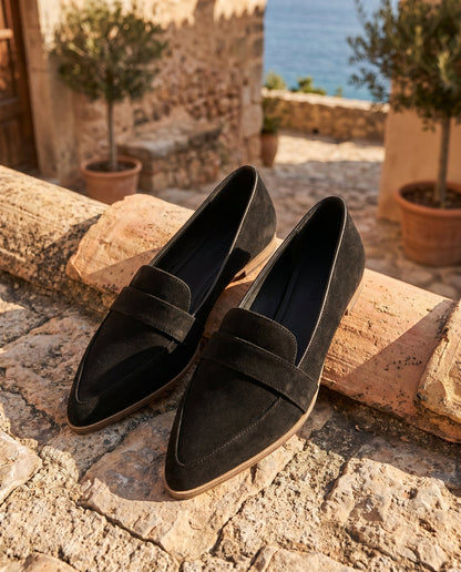 Lena Loafer Leoparden-Print – Nahaufnahme der samtig-weichen Oberfläche
