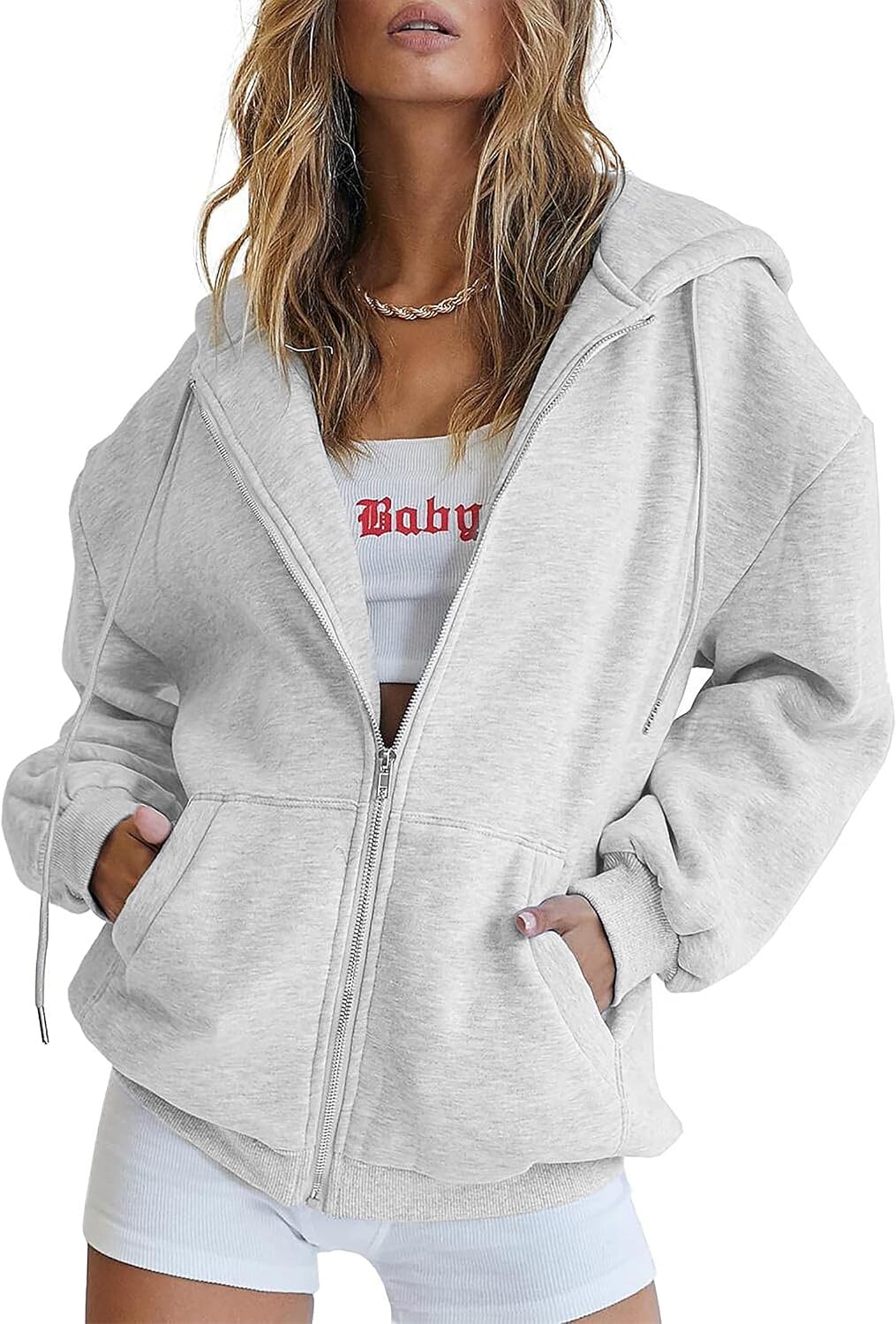 Lena Oversized Hoodie in Rot – bequeme weite Passform