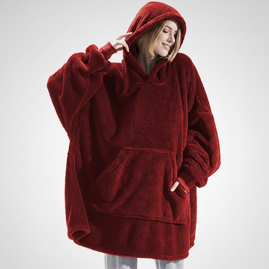Damen Oversize Hoodie in Marine – weiche Kapuze und lockerer Schnitt