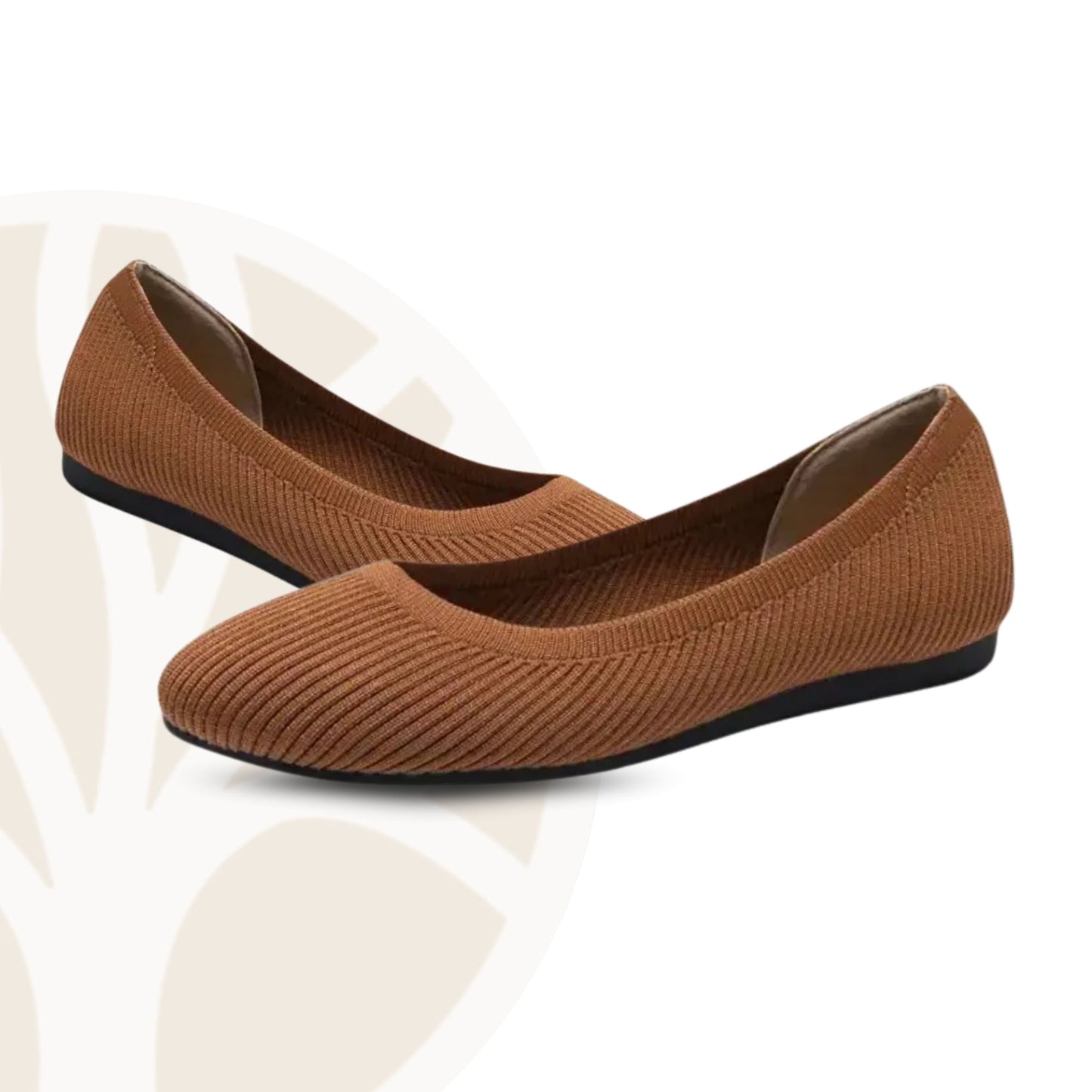 Mila Damen Ballerina Komfortschuhe in Beige für empfindliche Füße
