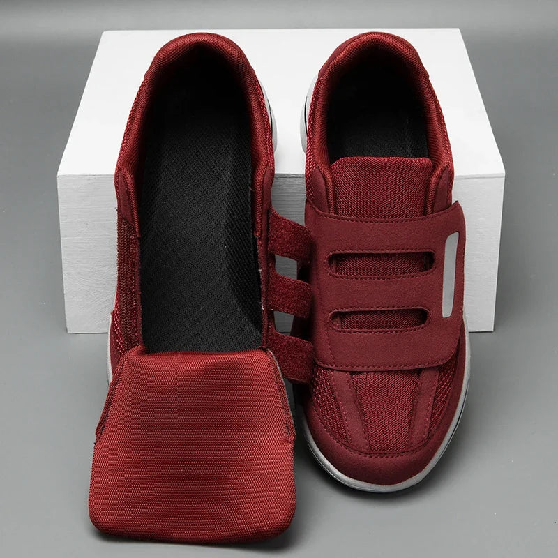 Valgora Sneaker in Grau – Rückansicht mit flexibler Ferse