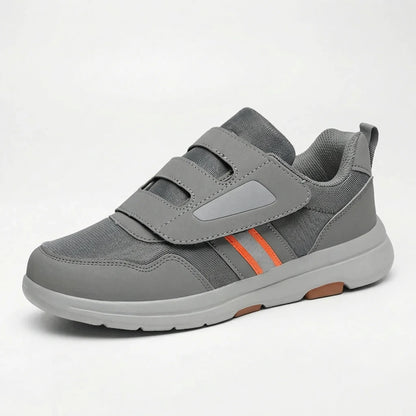 Orthopädischer Sneaker mit breiter Zehenbox für Hallux valgus – Nahaufnahme vorne
