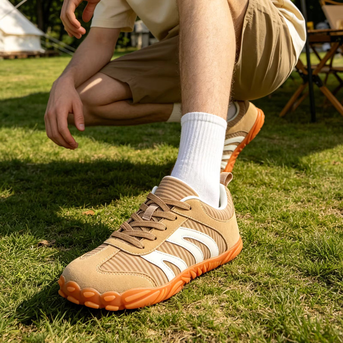 Rovik Low-Top Sneaker Blau, Detailansicht Seitenpaneel