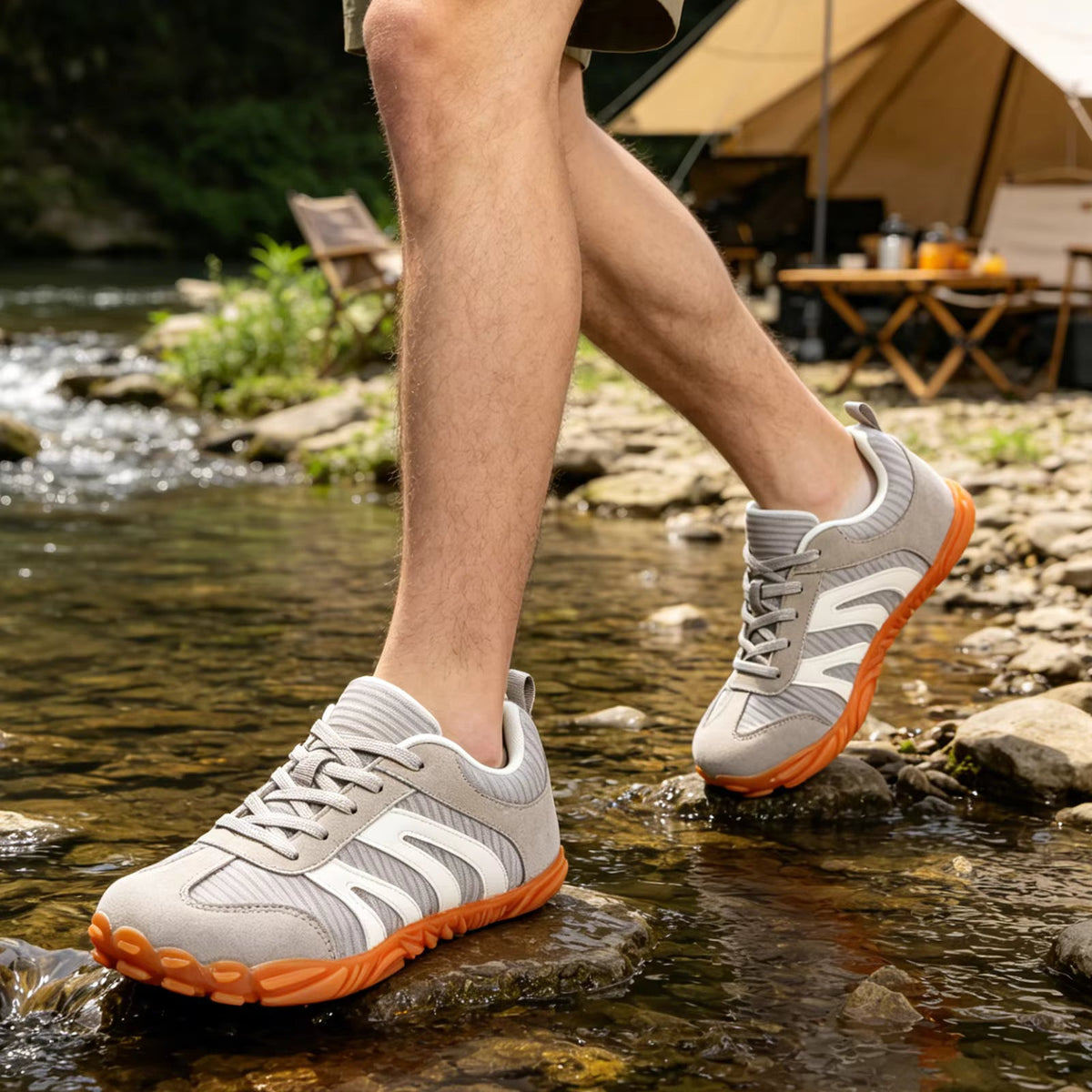 Rovik Sneaker Beige – Paaraufnahme Draufsicht