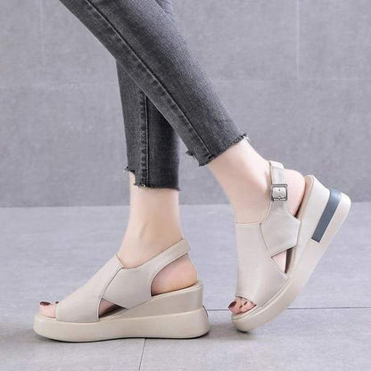 Selina Damen orthopädische Sandalen mit Fußgewölbestütze in Beige