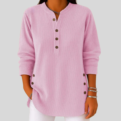 Klassischer Damen-Pullover SERAPHINA™ in Schwarz – Ganzkörperansicht
