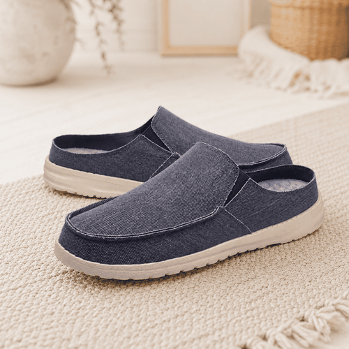 Slipko Herren Slip-On Sneaker in Blau mit atmungsaktivem Strick-Obermaterial