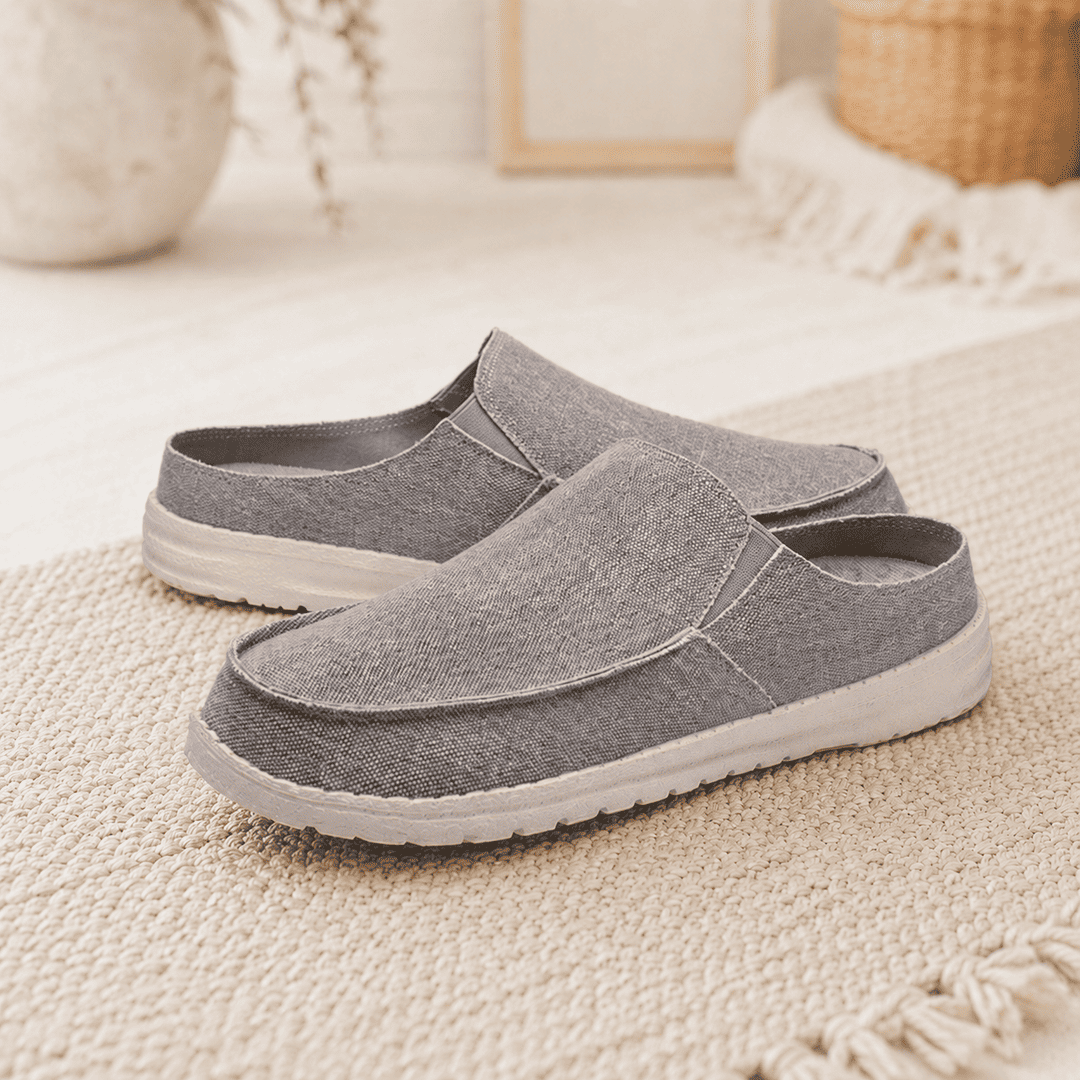 Slipko Sneaker in Grau – Detailansicht gepolstertes Fußbett und stoßdämpfende Sohle