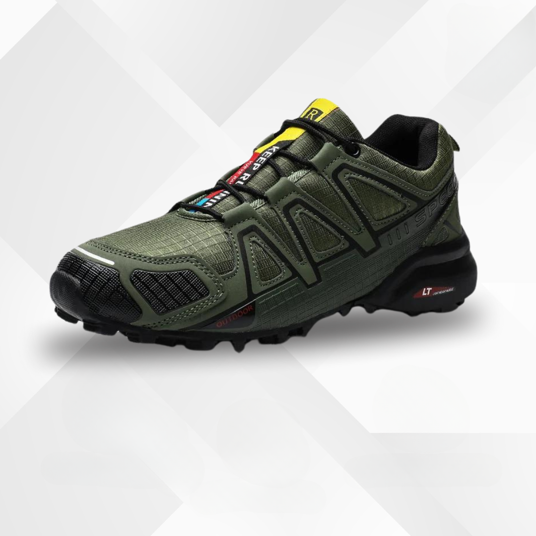 Trekkaro Sneaker Schwart-Mehrfarbig, Detailansicht Obermaterial