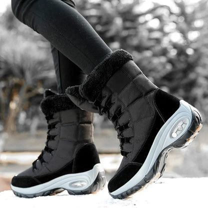 Velora Winterstiefel alle drei Farben im Vergleich – Weiß, Dusty Mauve, Schwarz