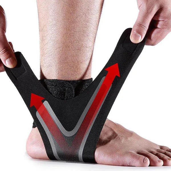 Ankuro verstellbare elastische Knöchelstütze mit 4D-Stretch für Schmerzlinderung und Stabilität
