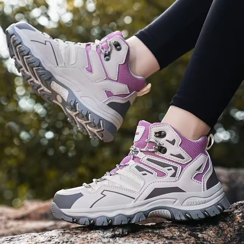 Vestra Trekkingschuhe Lila – dämpfende Fersenzone Detailansicht