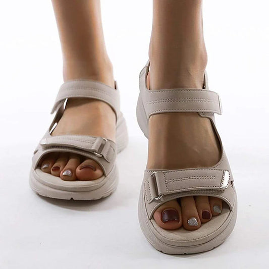 Solvane Damen Komfort Sandalen mit Doppelriemen | Verstellbare Gepolsterte Sommerschuhe